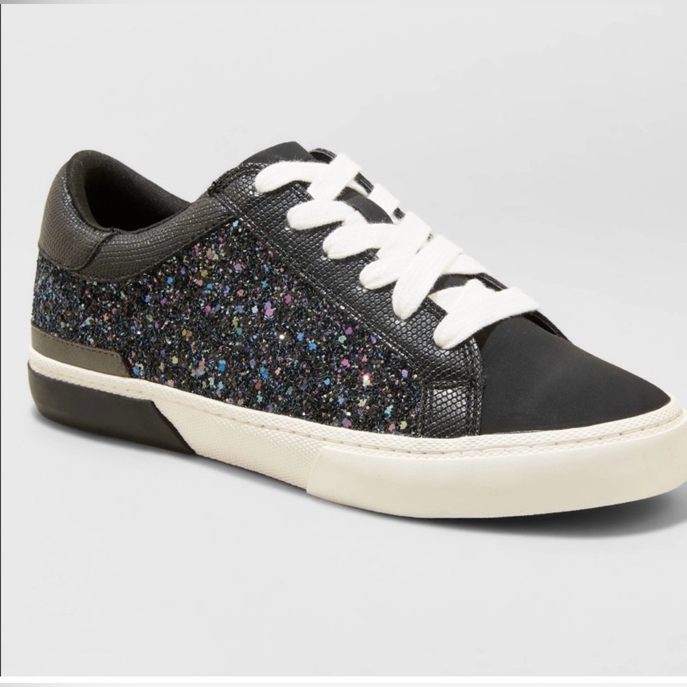 🦋NWOT Women's Maddison Sneakers - A New Day Black Sparkle Size 10